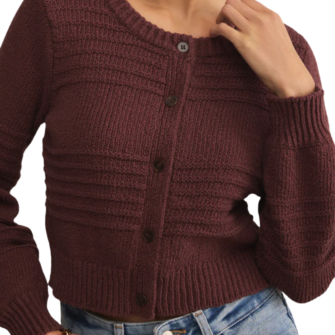Between The Lines Cardigan in Sandalwood