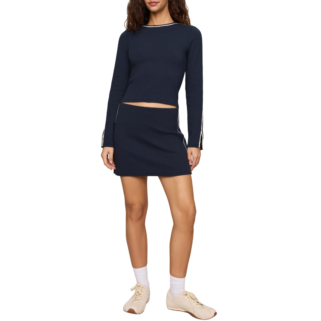 School Spirit Mini Skirt in Eclipse