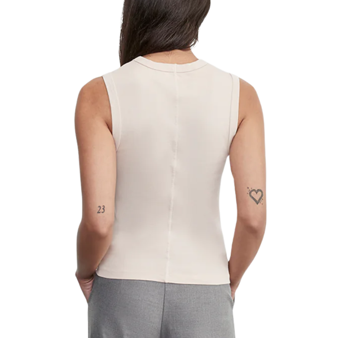 Supima Cotton Classic Sleeveless Tee in Parchment