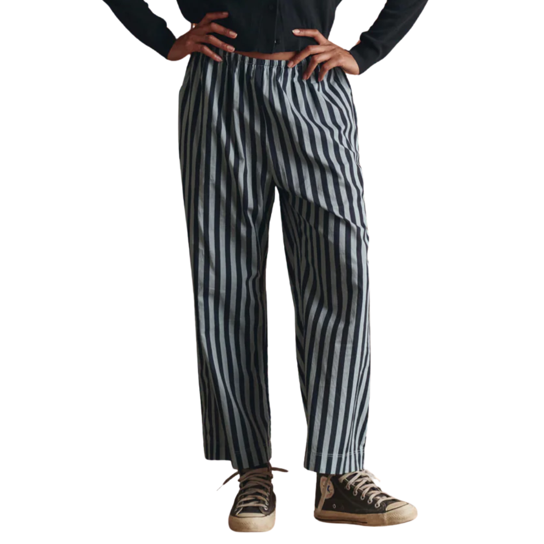 The Everyday Pull On Pant in Blue Club Stripe