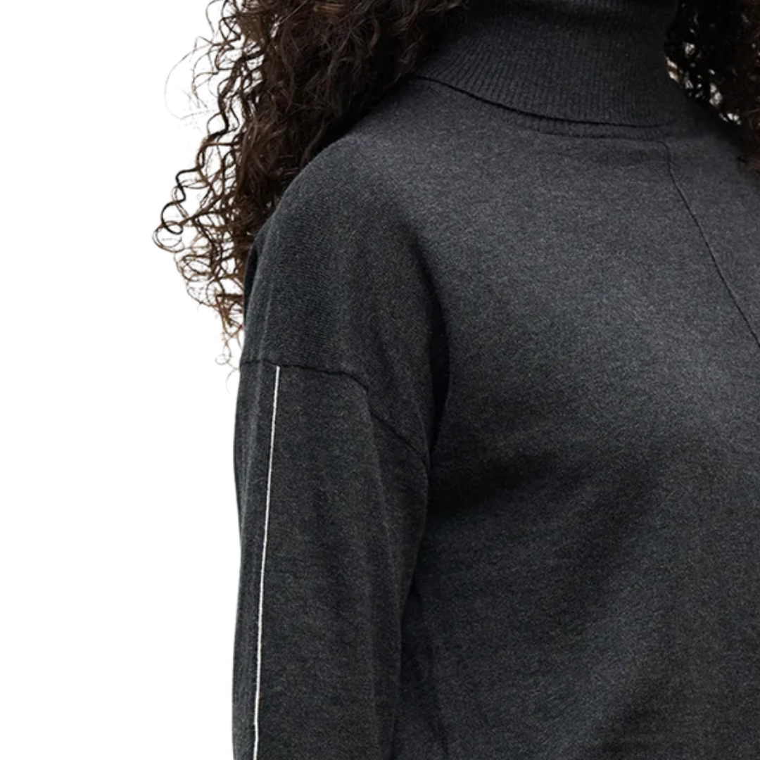 Libra Turtleneck Sweater in Cinder