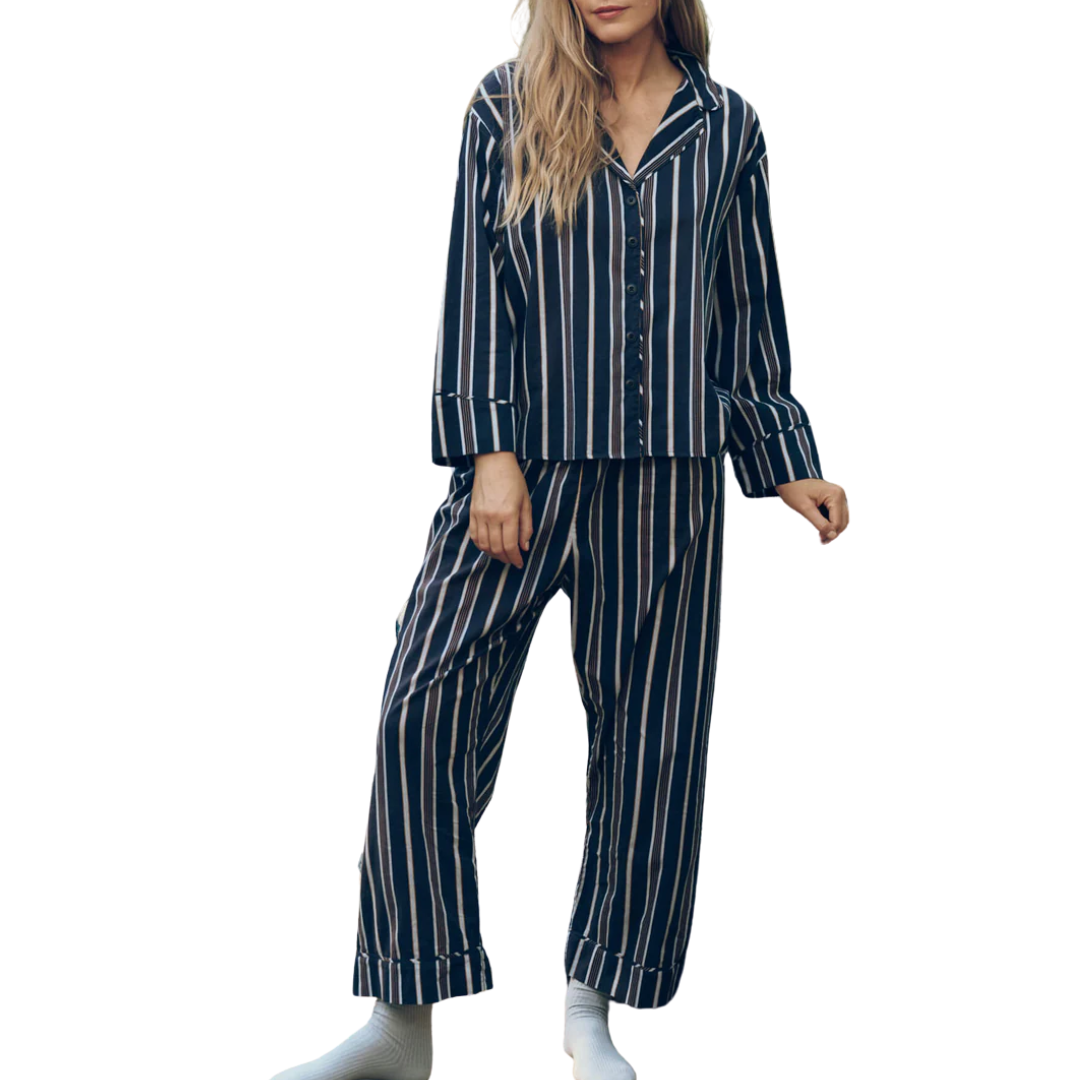 The Easy Sleep Pant in Coastline Stripe