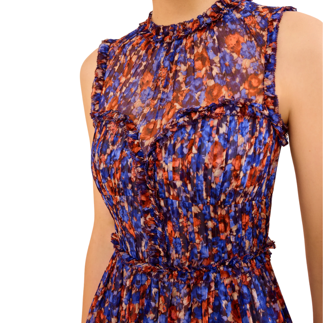 Kasia Silk Dress in Violet