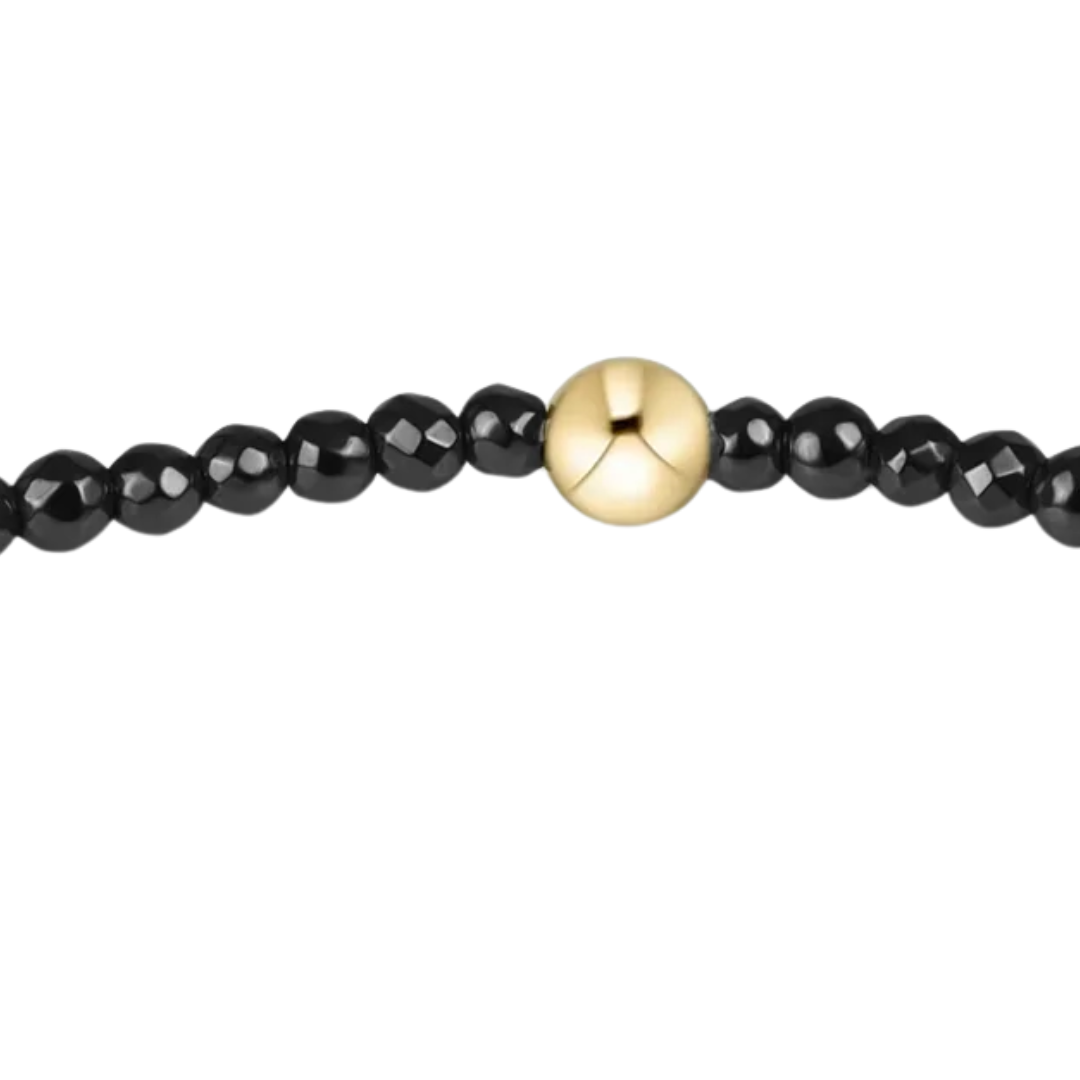 Faceted Hematite 2MM Bead Bracelet