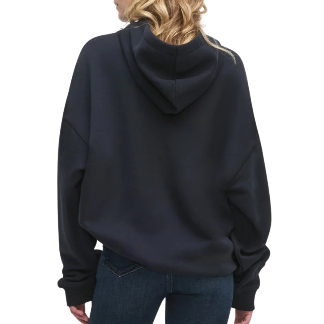 Favorite Daughter Heart Hoodie in Navy Light Blue