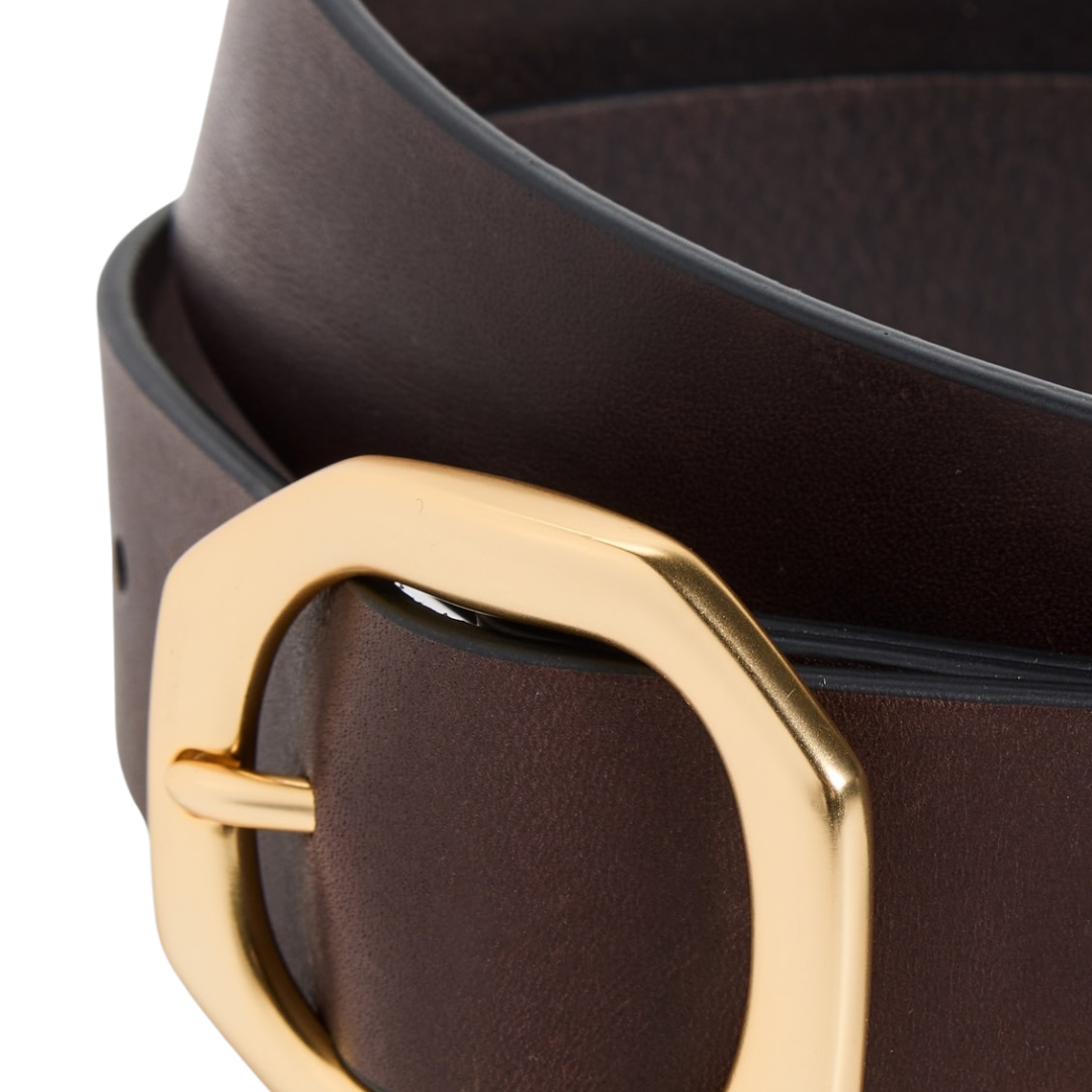 Audrey Leather Belt in Dark Espresso