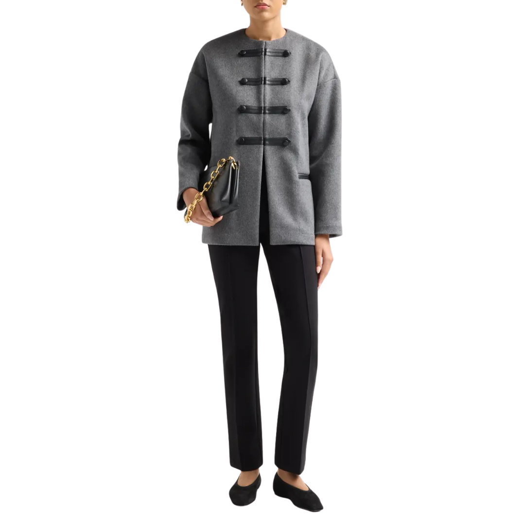 Sutton Ponte Mid Rise Cigarette Pants in Black