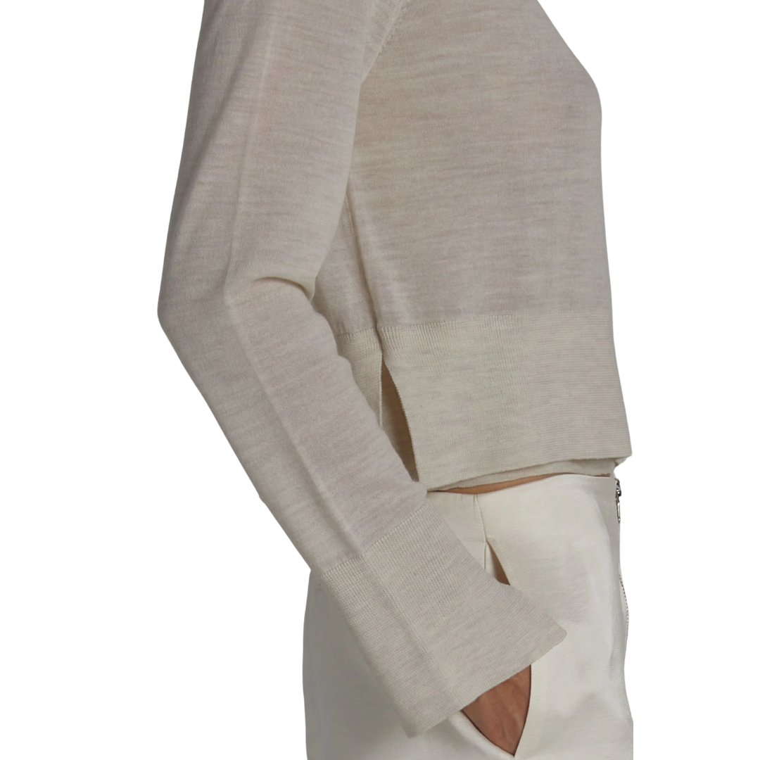 Elodie Layered Crewneck in Ivory