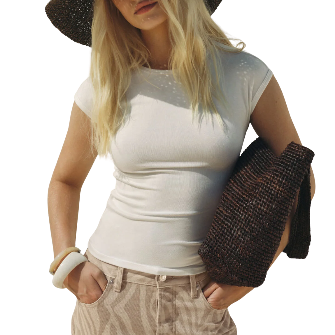 Soft Trace Second Skin Tee in Cloud