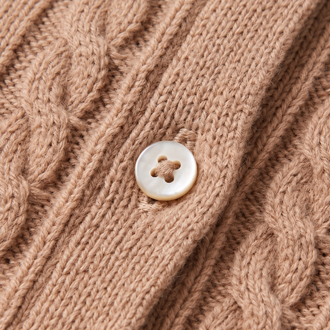 Medina Cable Cardigan in Macaroon
