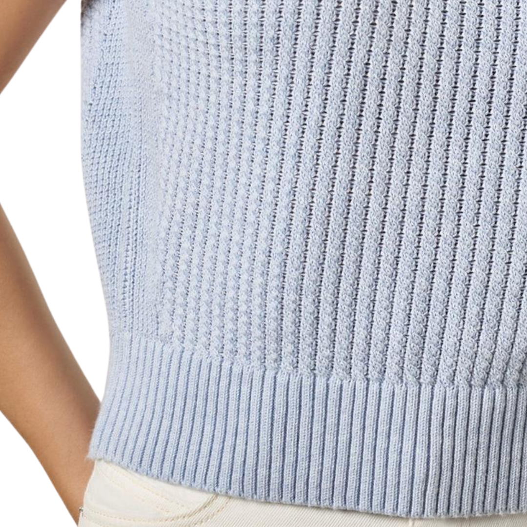 Textured Wedge Sweater in Clearwater