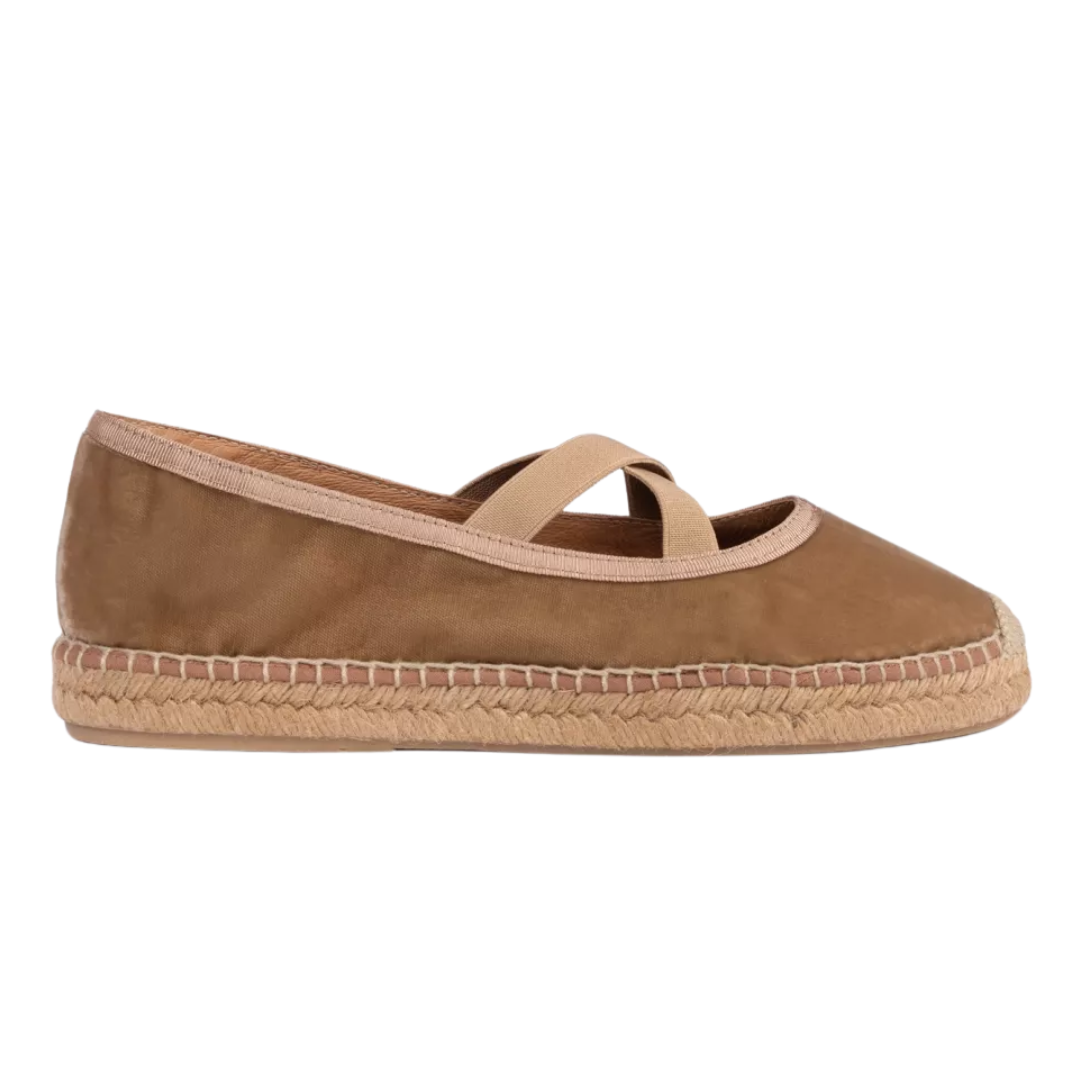 Chico Velvet Espadrille in Honey