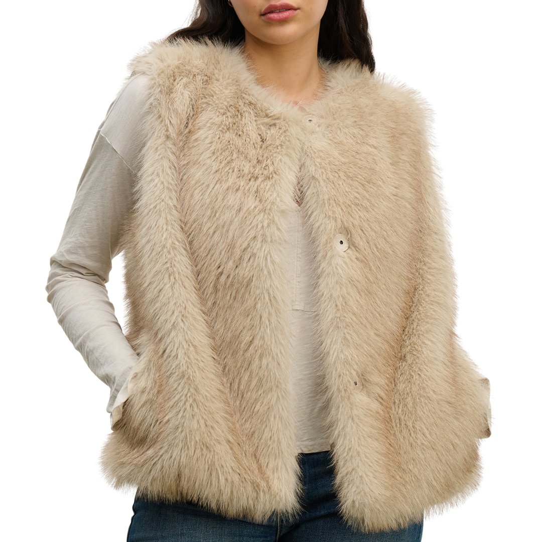 Anastasia Vest in Taupe