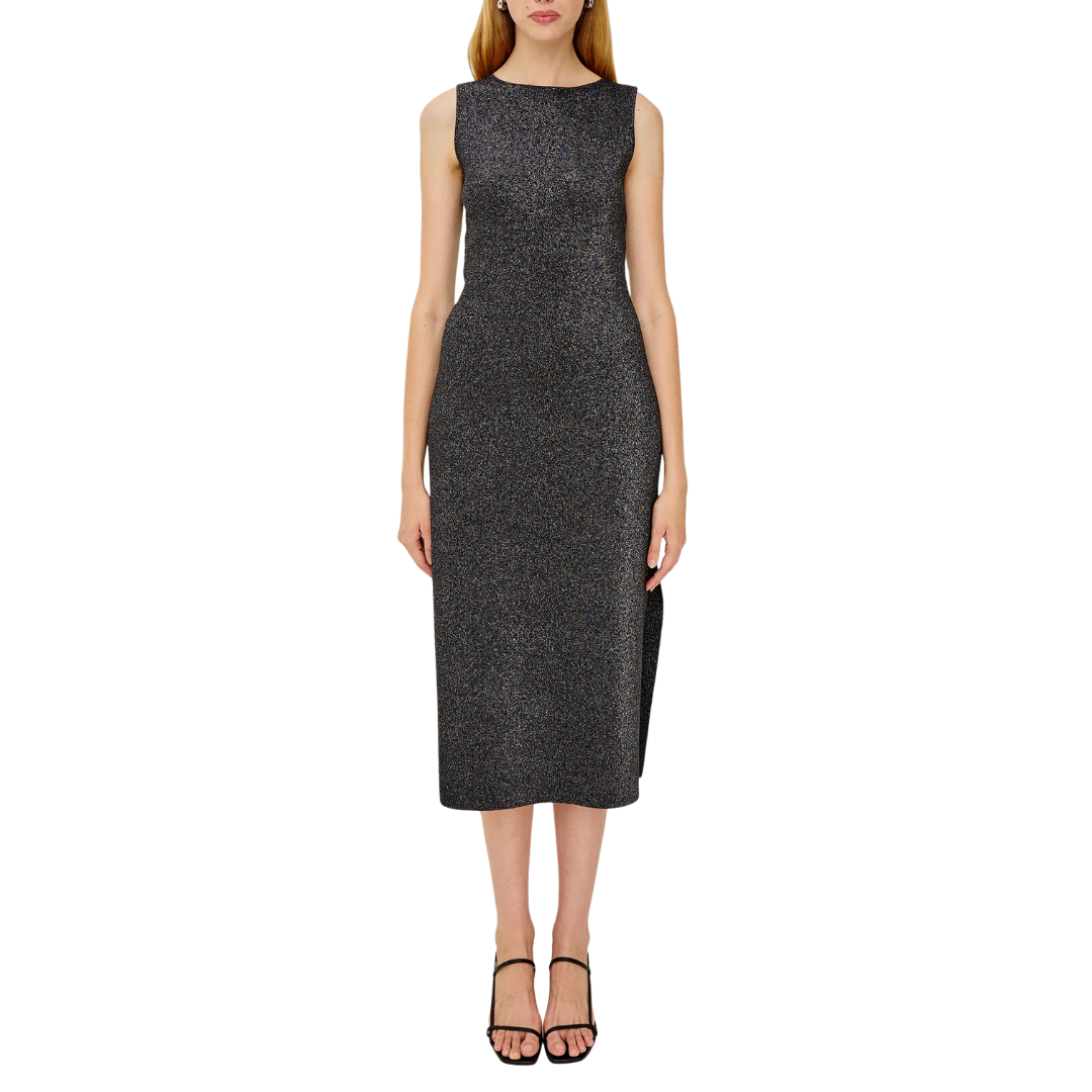 Alora Dress in Gunmetal Lurex