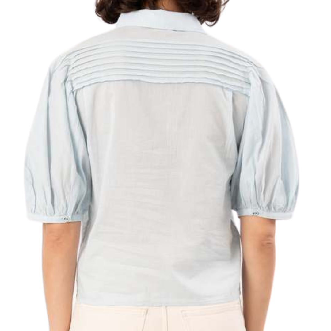 Cordelia Button Up Top in Adriatic