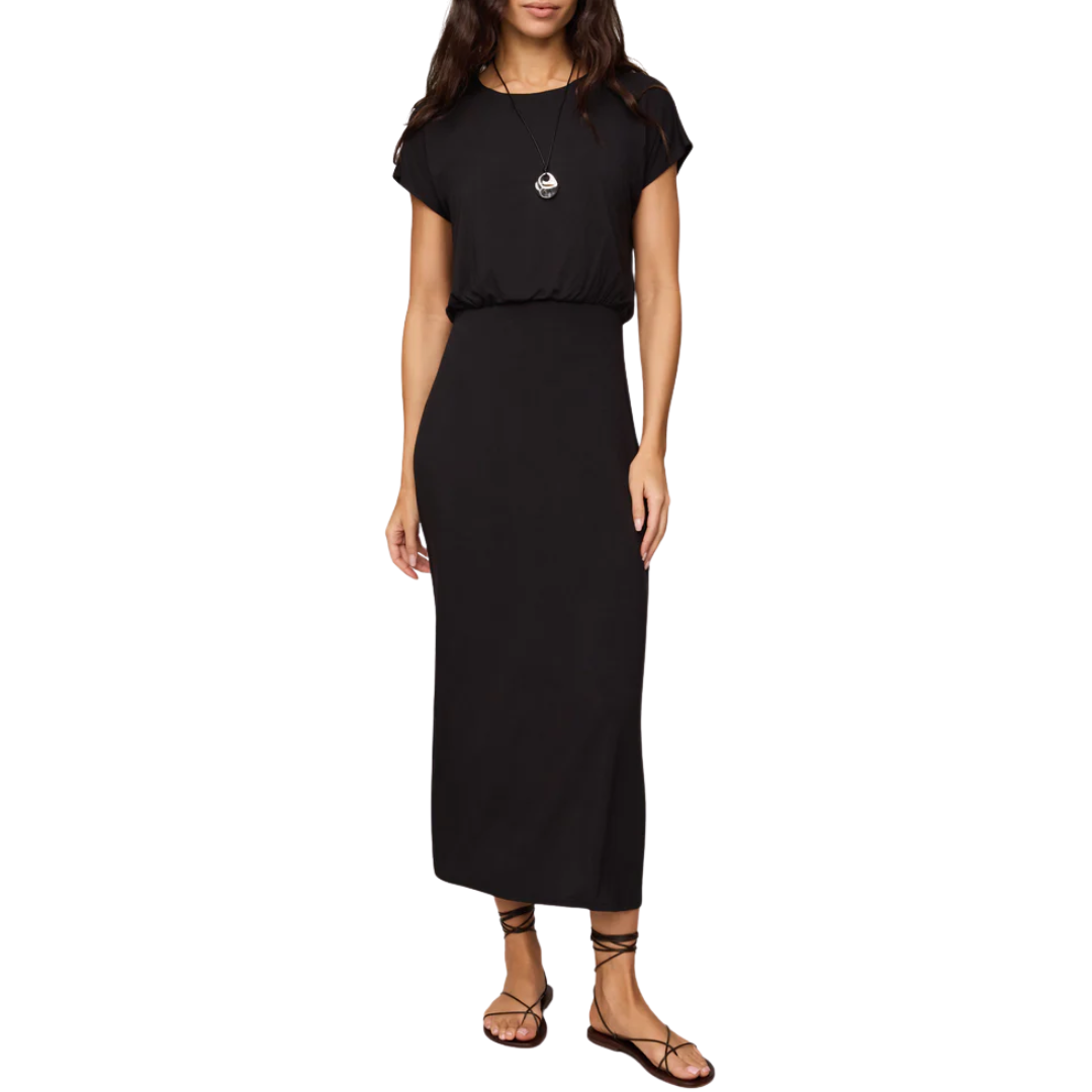Anika Jersey Midi Dress in Black