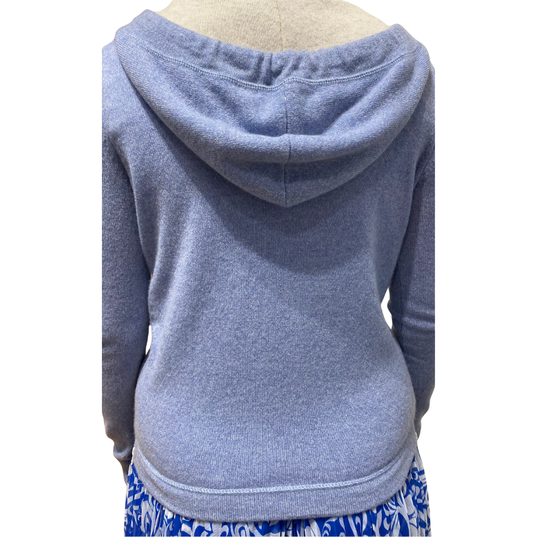 Hoodie with Contrast Ties in Slate/Mojave