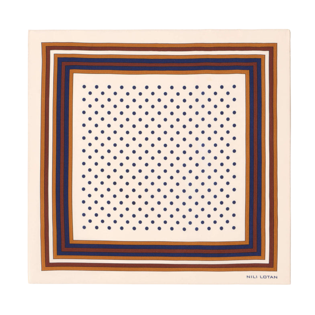 Vintage Polka Dot Silk Scarf in Vintage Polka Dot
