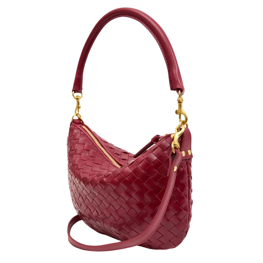 Petit Moyen in Garnet Diagonal Woven