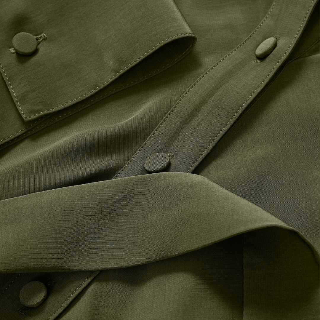 Perenna Maxi Shirtdress in Loden
