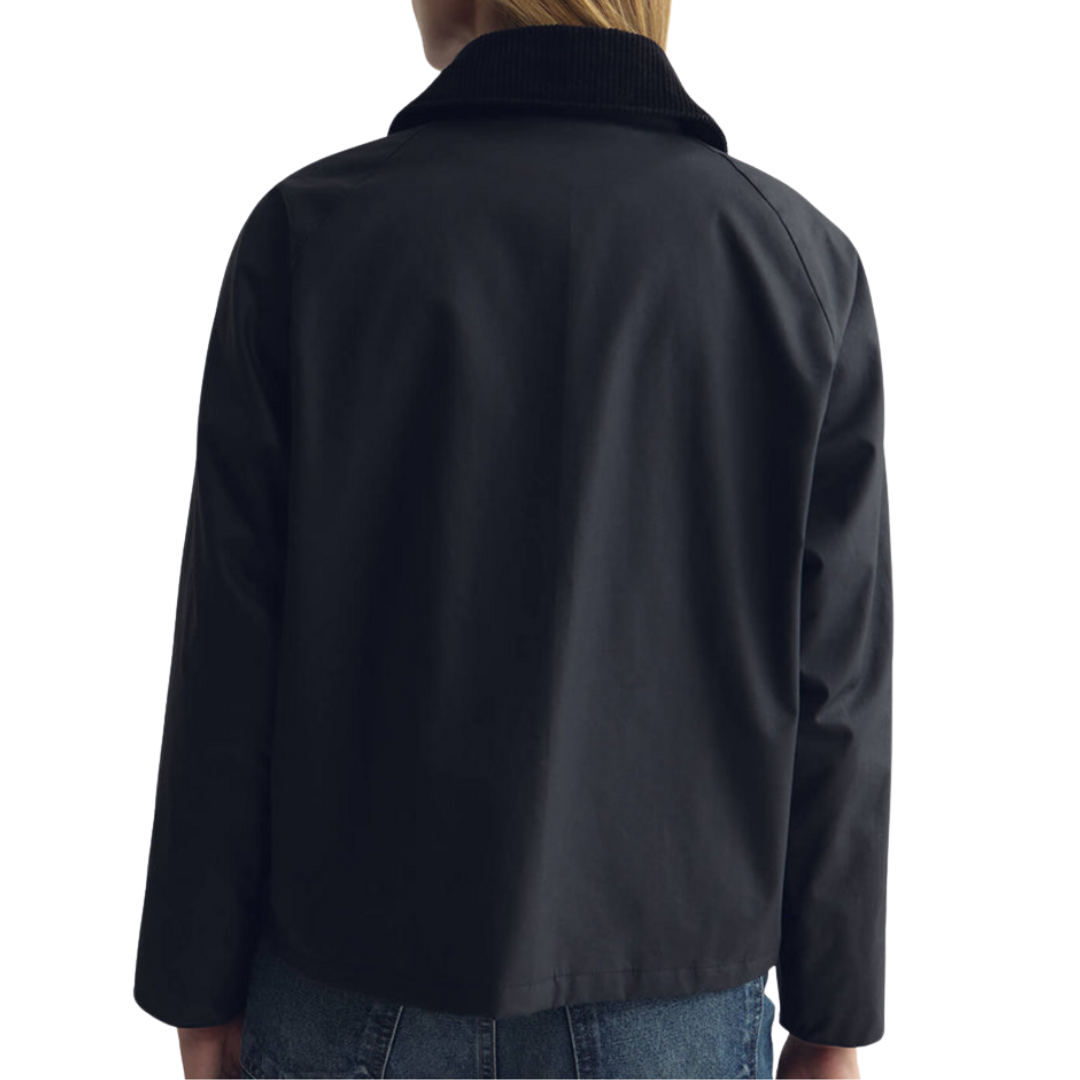 Brinley Waxed Short Parka in Black