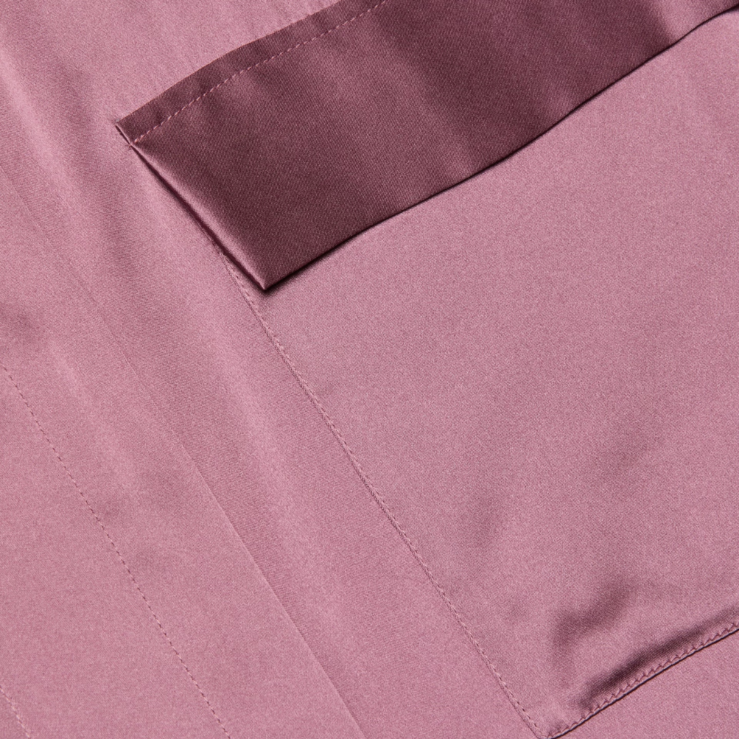Klement Silk Shirt Dress in Dusky Orchid