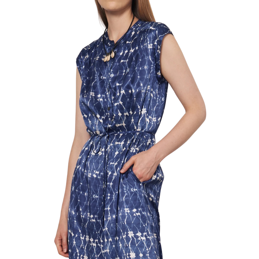 Zaire Midi Dress in New Blue