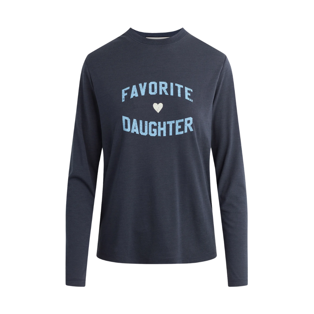 Favorite Daughter Long Sleeve in Navy/Light Blue