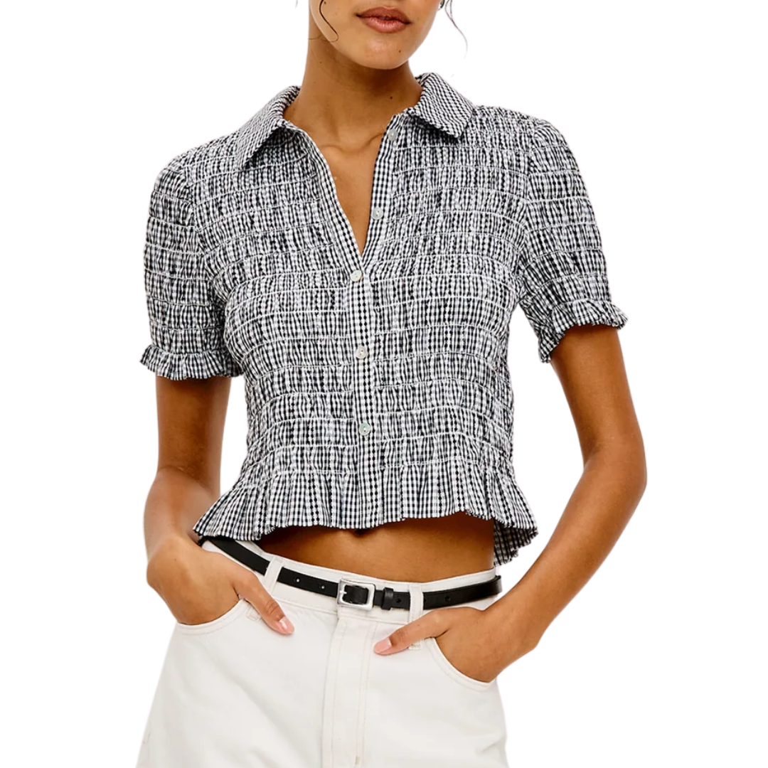 Alton Shirt in Black Gingham