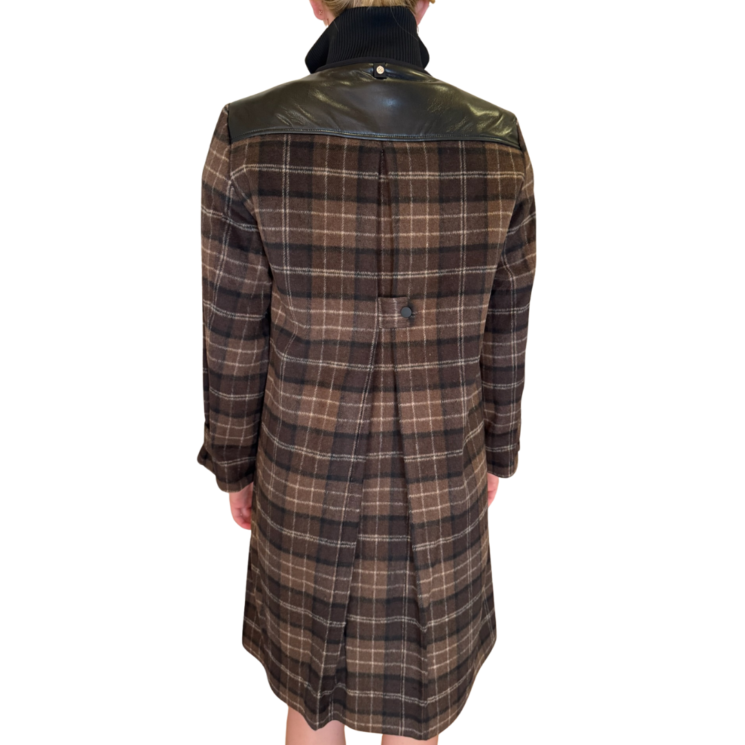 Brooke Wool Plaid Coat in Java