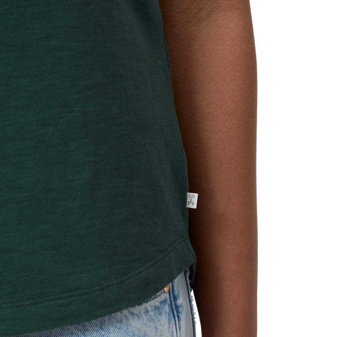 Cotton T-Shirt in Royal Green