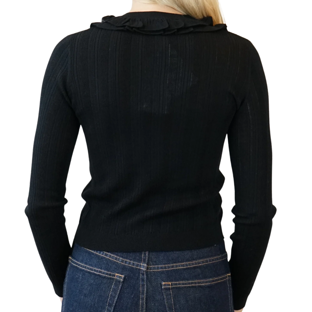 Maryel Knit Cardigan in Black