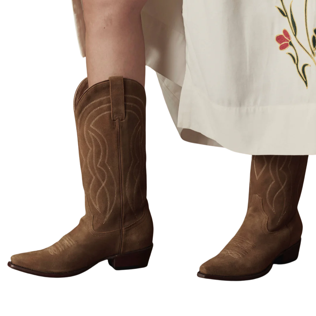 The Cowboy Boot Suede in Tan