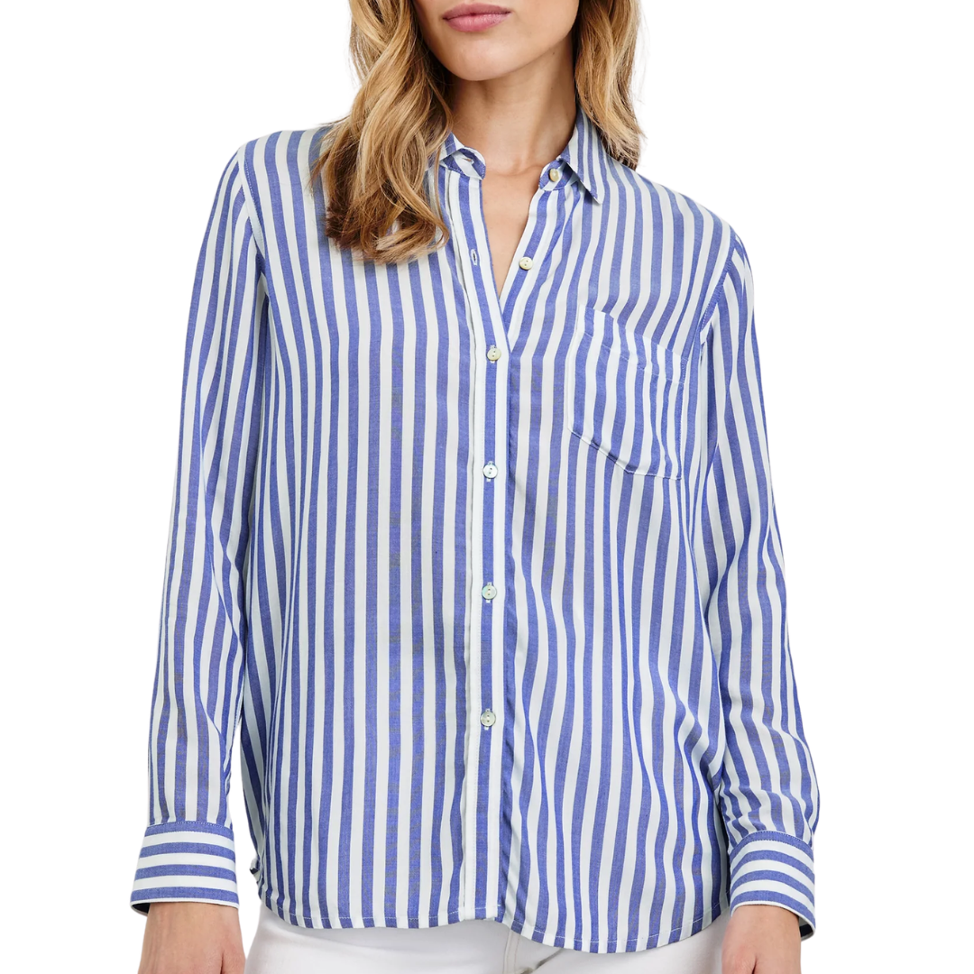Wren Shirt in Blue White