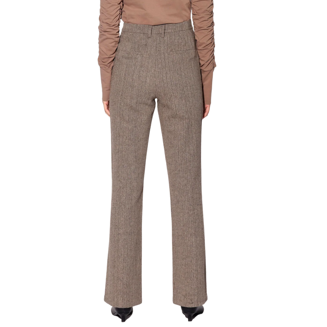 Shane Pant in Brown Herringbone