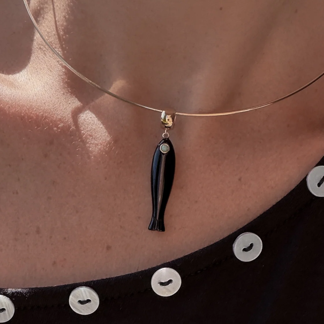 Fortuna Fish Bail in Onyx