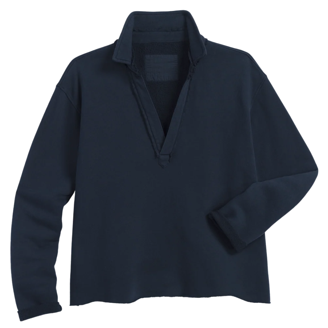 Patrick Popover Henley in Classic Navy