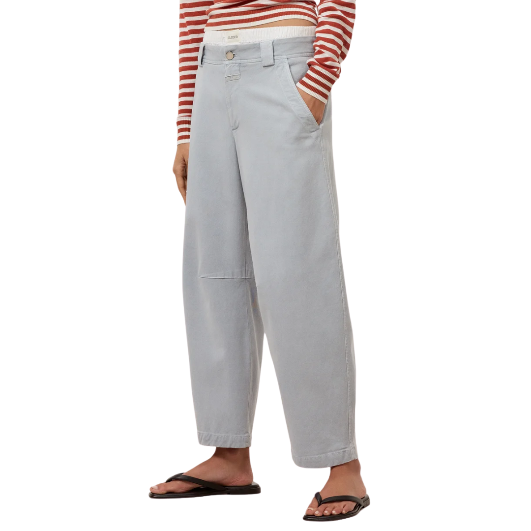 Romi Barrel Pants in Dove Blue