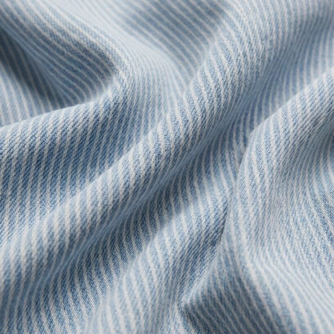 Erin Soft Denim Railroad Jacket in Seaboard Stripe