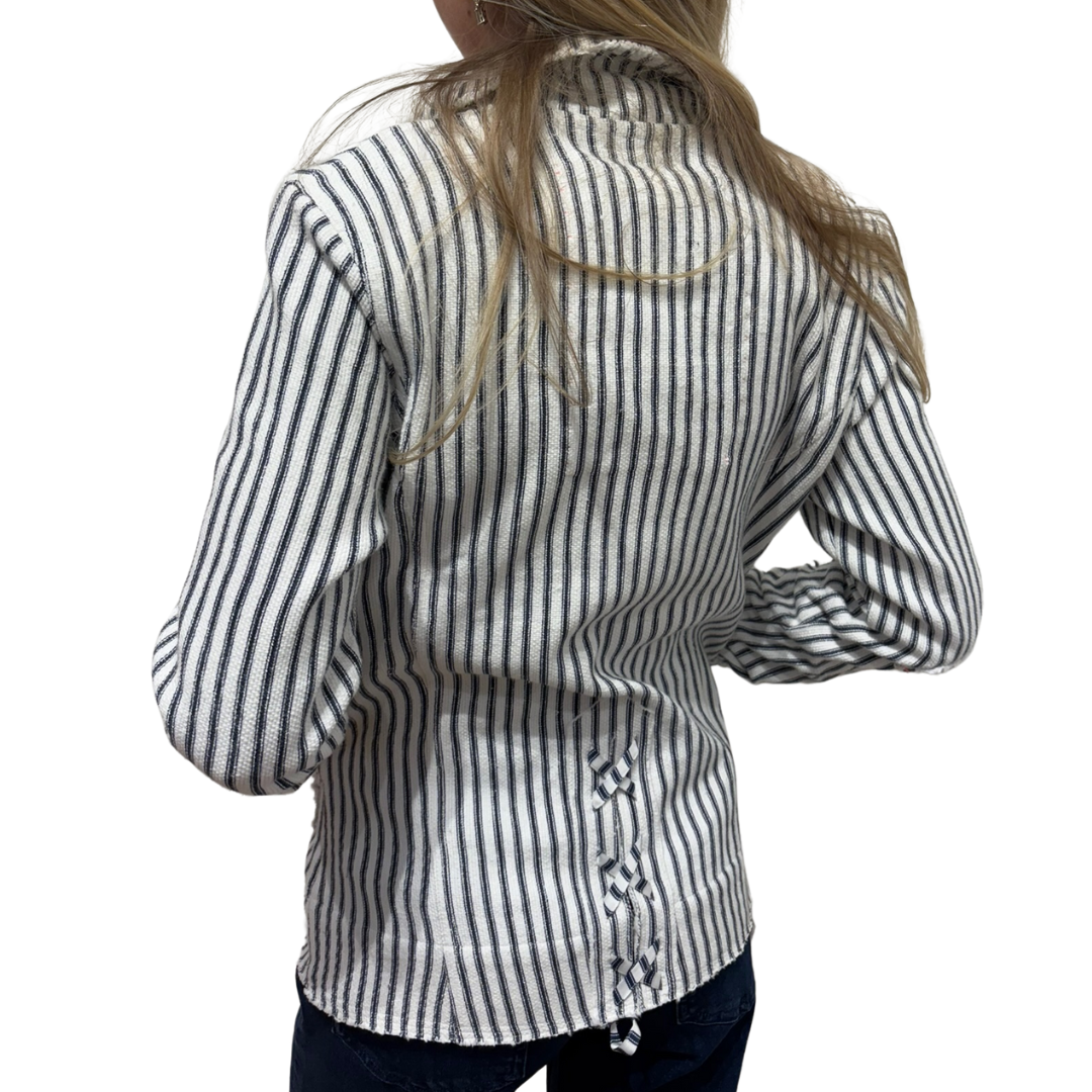 Stripe Blazer in Blue
