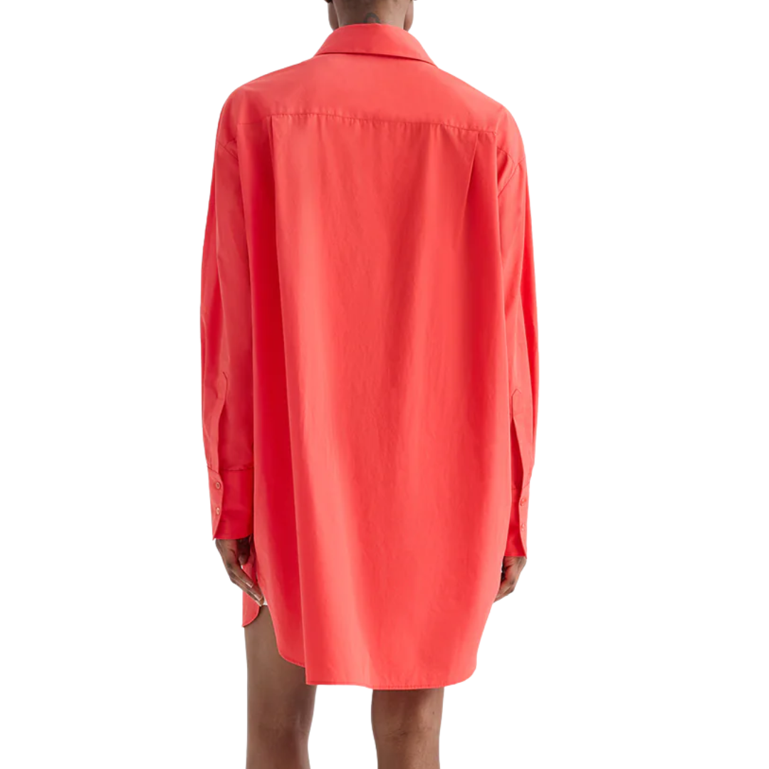 Big Joe Shirt Dress in Tomato