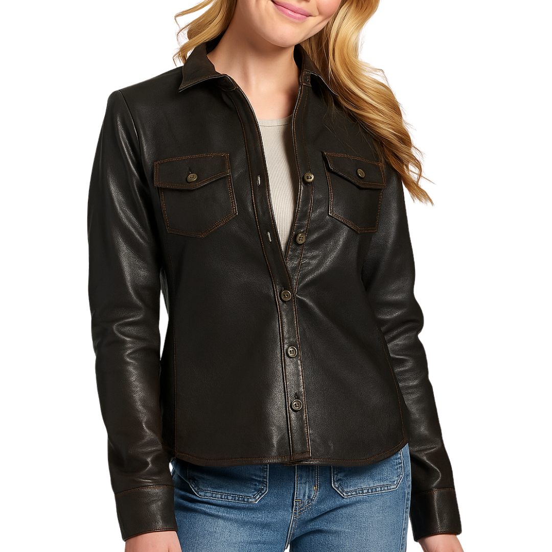 Worn Western Shirt in Black