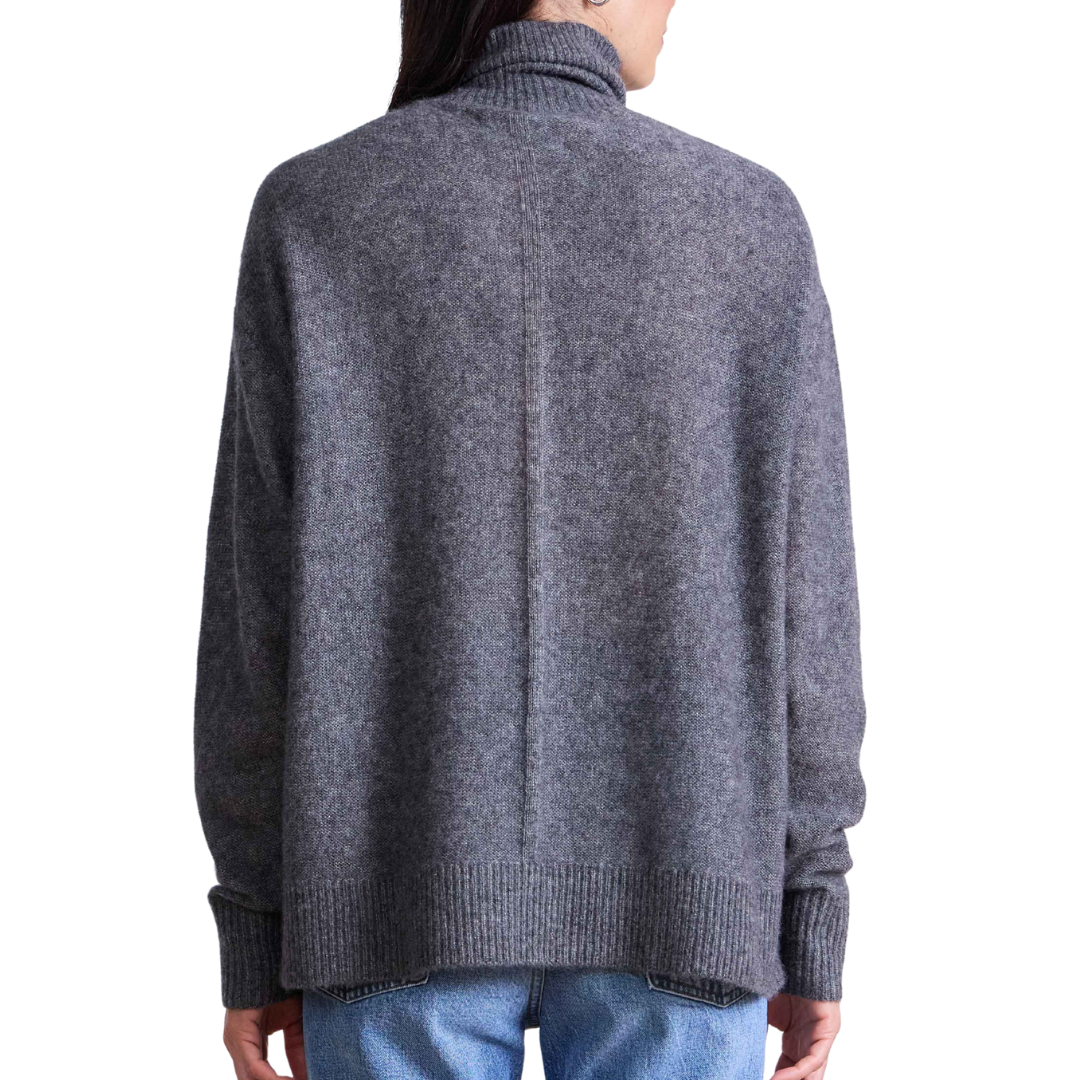 Softest Tissue Weight Turtleneck in Charcoal