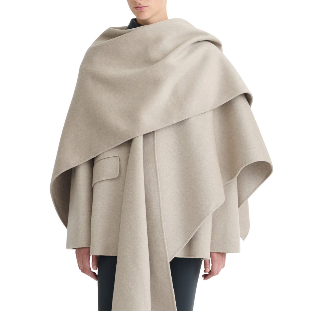 Kamin Double Wool Scarf in Stone