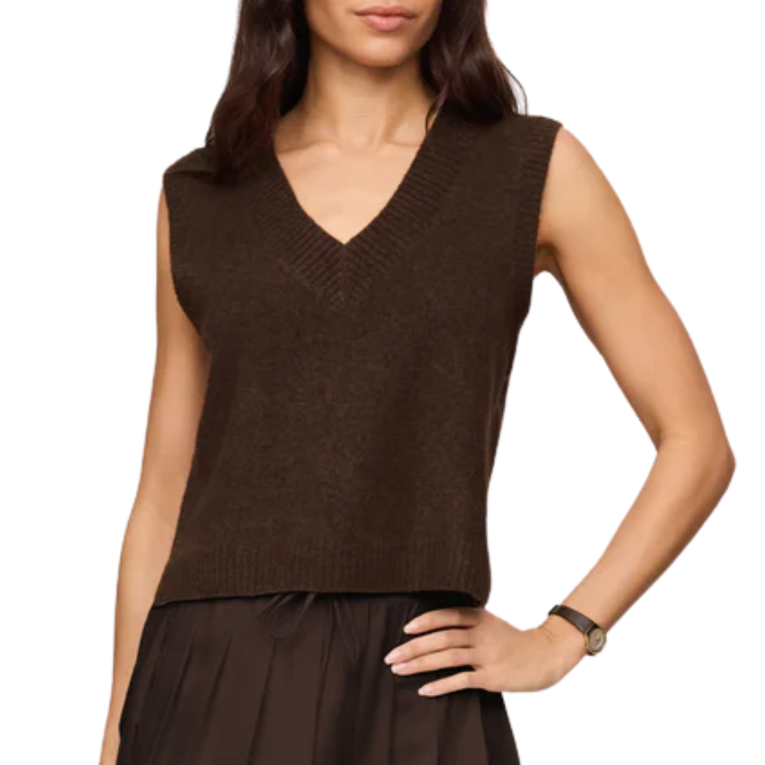 Class Act Sweater Vest in Dark Chocolate