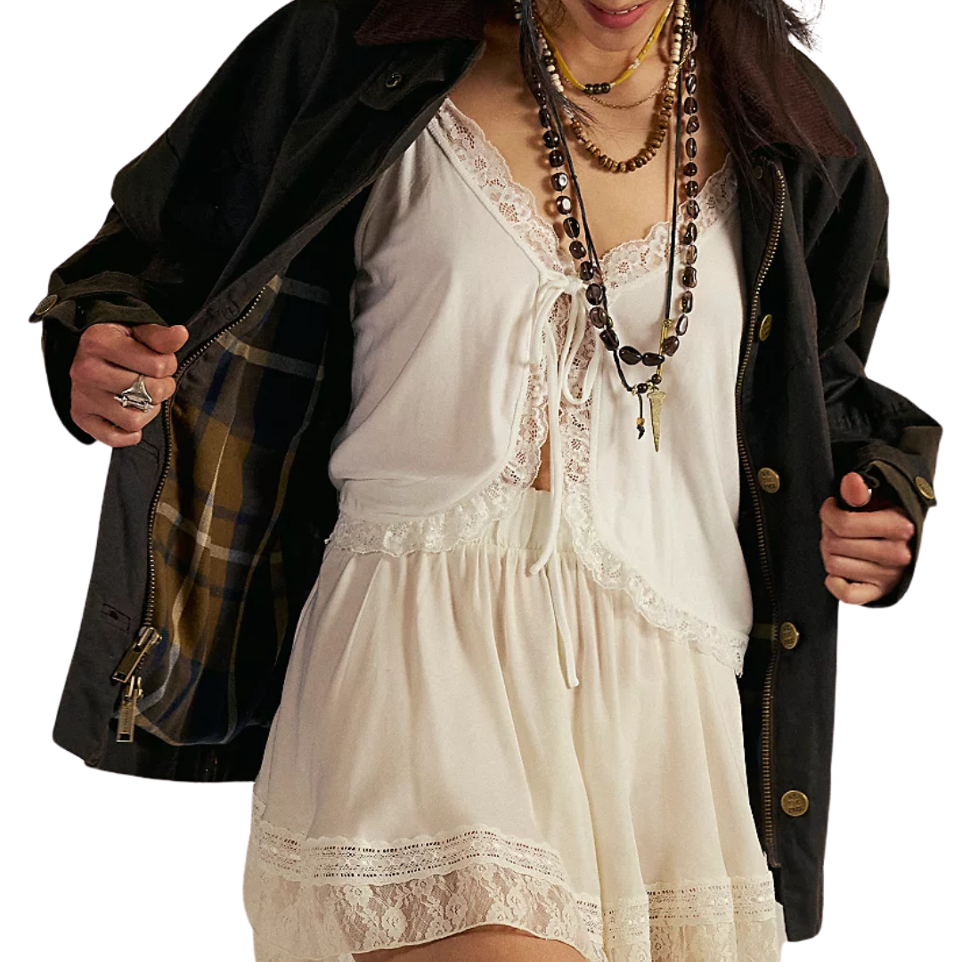 We The Free Cori Waxed Jacket in Olive
