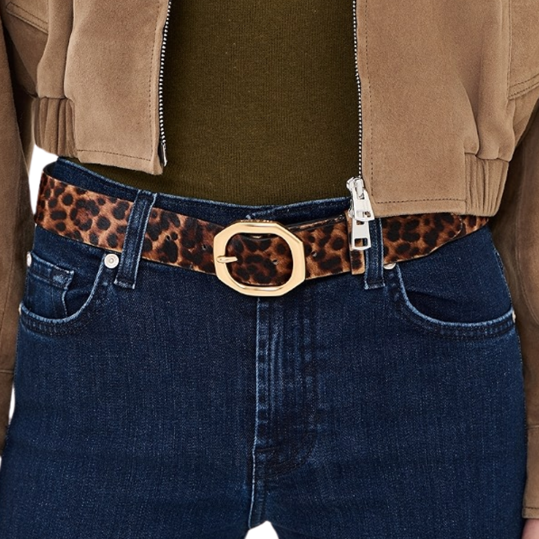 Audrey Belt in Leopard Hair Calf