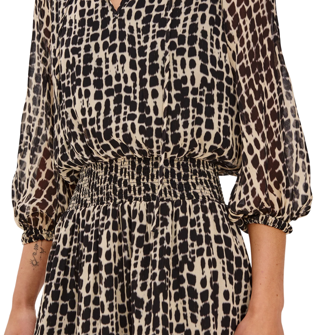 Kari Dress in Spotted Shibori