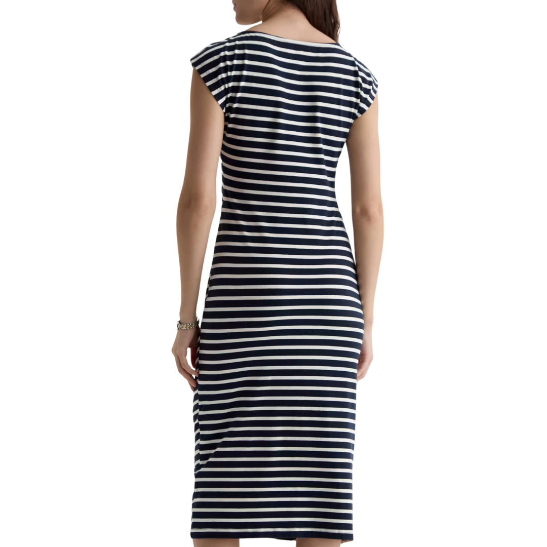 Aja Dress in Pacific Navy/Powder