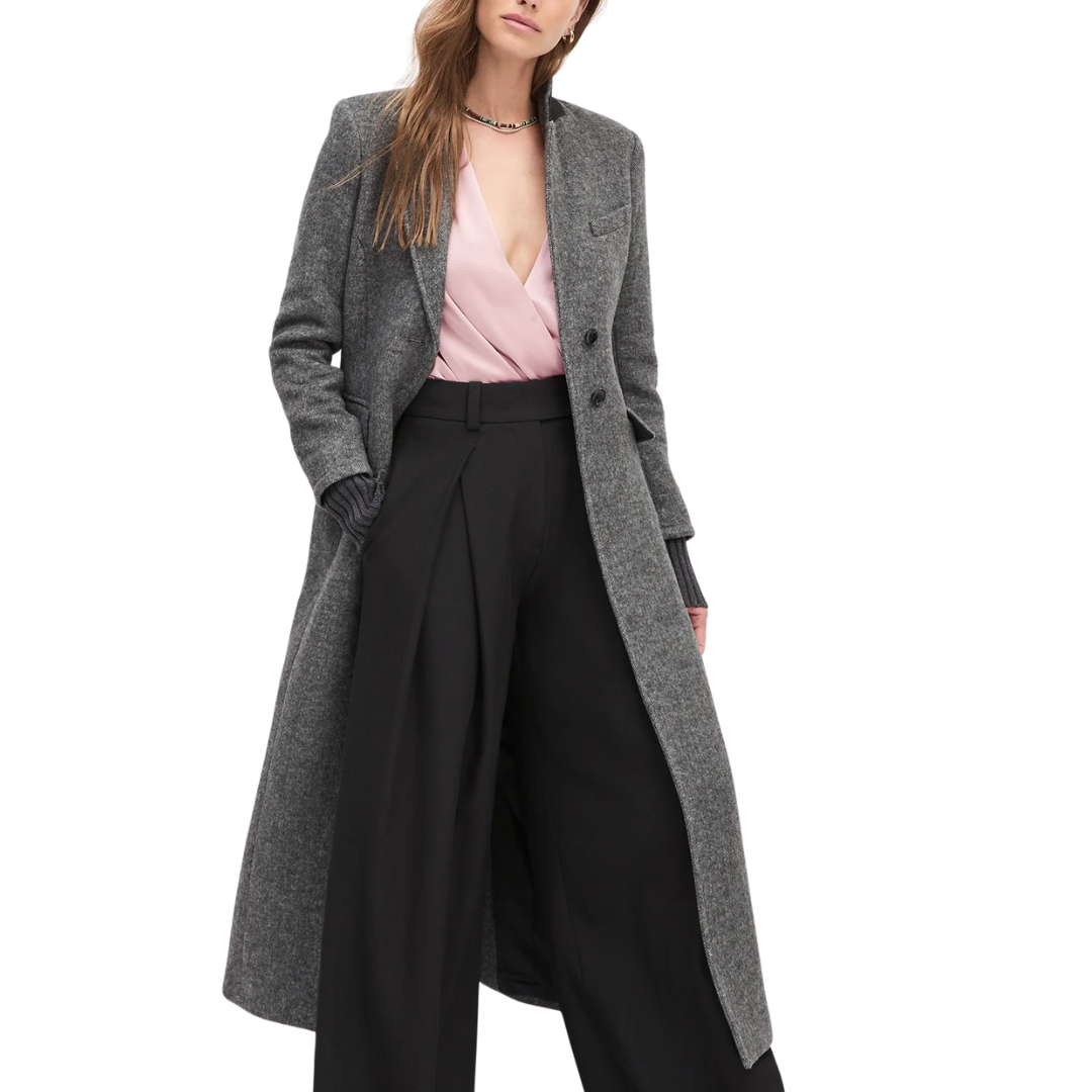 The City Coat in Grey Twill